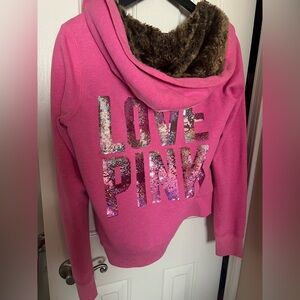 PINK Victoria's Secret Faux Fur Lined Jacket